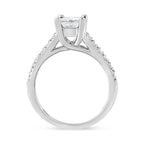 14K White Gold 1 1/5 Cttw 4-Prong Set Princess Diamond Classic Engagement Ring (I1-I2 Color, H-I Clarity) Ring Size 7