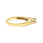14K Yellow Gold 1/4 Cttw Princess Cut Diamond Engagement Ring