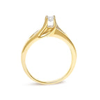 14K Yellow Gold 1/4 Cttw Princess Cut Diamond Engagement Ring