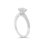 14K White Gold 1.0 Cttw Round Lab Grown Diamond 4 Prong Solitaire Engagement Ring (F-G Color, VS2-SI1 Clarity) - Ring Size 7