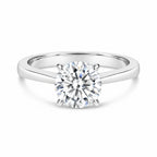 IGI Certified 14K White Gold 2.0 Cttw Round Lab Grown Diamond Solitaire Engagement Ring