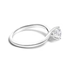 14K White Gold 4/5 Cttw Round Lab Grown Diamond Bypass Solitaire Engagement Ring (F-G Color, VS1-VS2 Clarity)