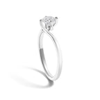 14K White Gold 4/5 Cttw Round Lab Grown Diamond Bypass Solitaire Engagement Ring (F-G Color, VS1-VS2 Clarity)