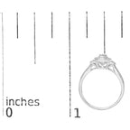 10K White Gold 1/10 Cttw Diamond Cluster Halo Promise Ring