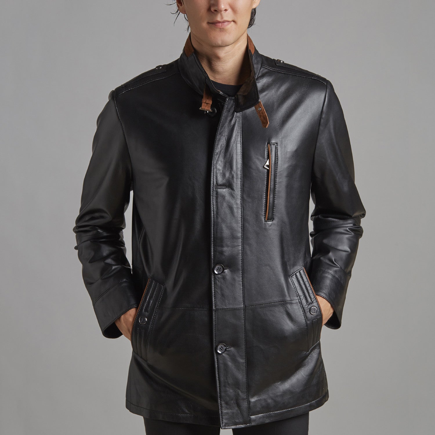 Alexander Leather Jacket // Black