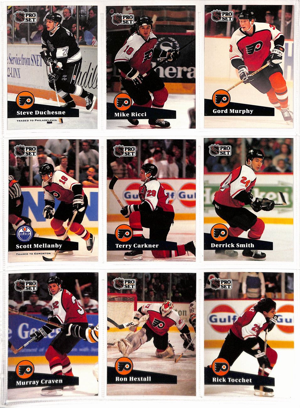 Lot of 7 Philadelphia Flyers Complete Team Sets Plus Lindros Cards 189215