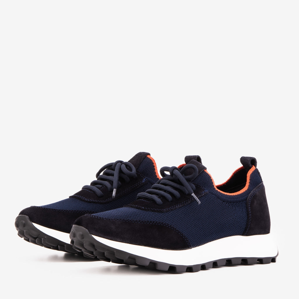 The Berlin Navy Suede Leather Men Sneaker