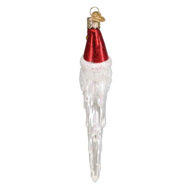 Jingle Bell Santa Icicle Ornament