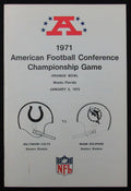 1971 NFL AFC Championship Game Media/Press Guide Colts vs. Dolphins 188818