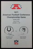 1971 NFL AFC Championship Game Media/Press Guide Colts vs. Dolphins 188818