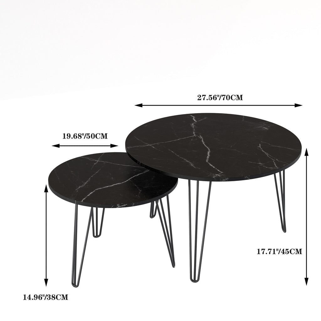 Round Nesting Coffee Table (Set of 2)