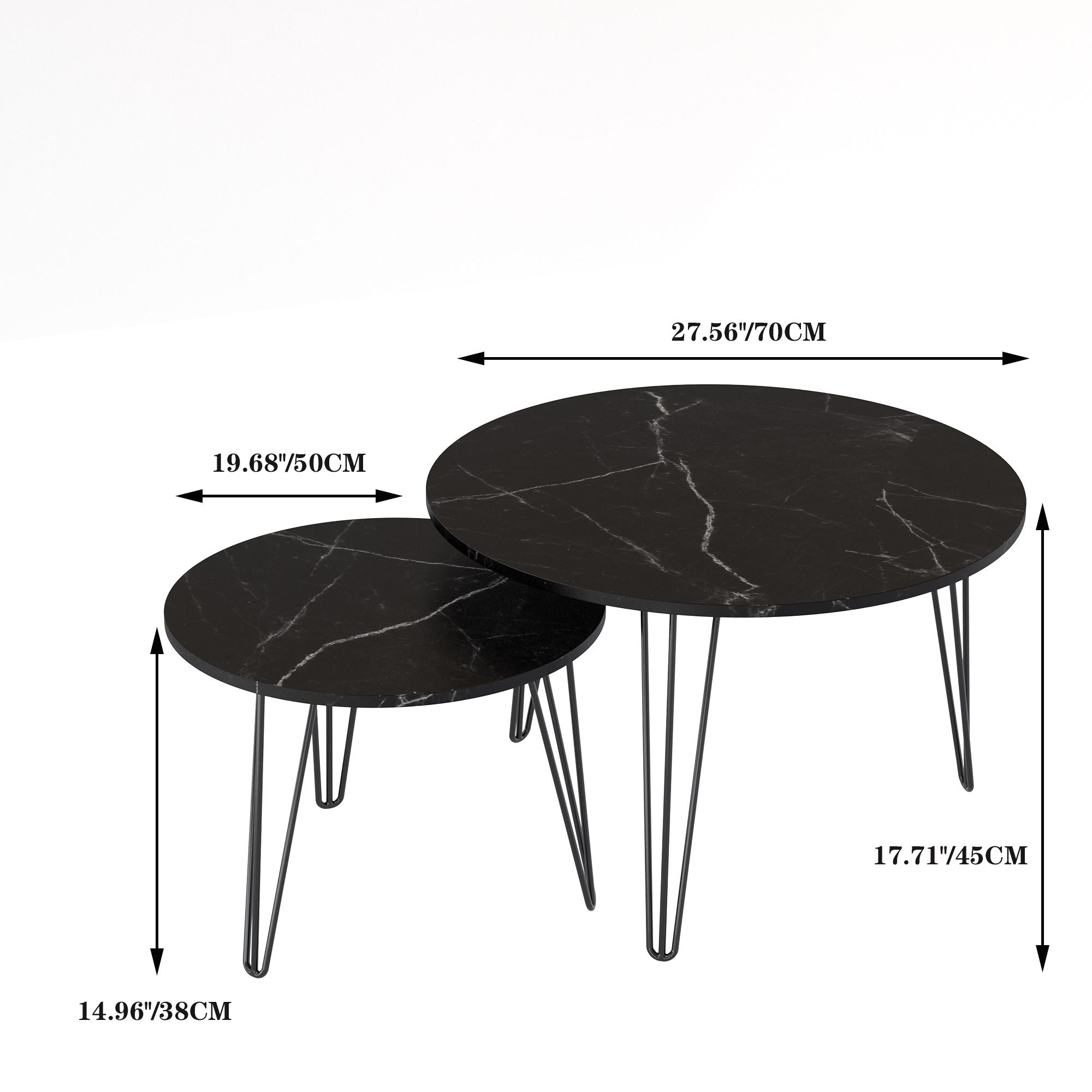 Round Nesting Coffee Table (Set of 2)