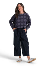 Pima Cotton Circles Luxury Boxy Tee - Midnight