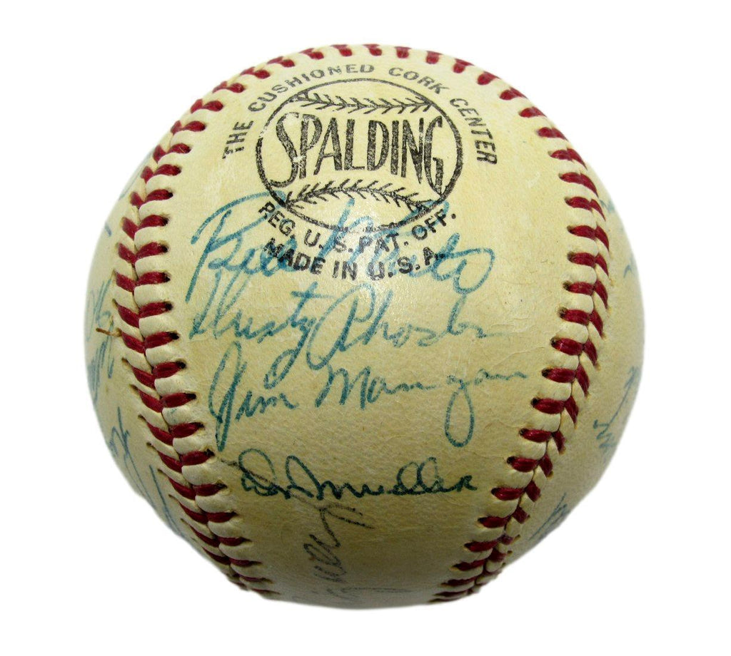 Vintage 1956 New York Giants Autographed by 25 Willie Mays Rawlings ONL Baseball