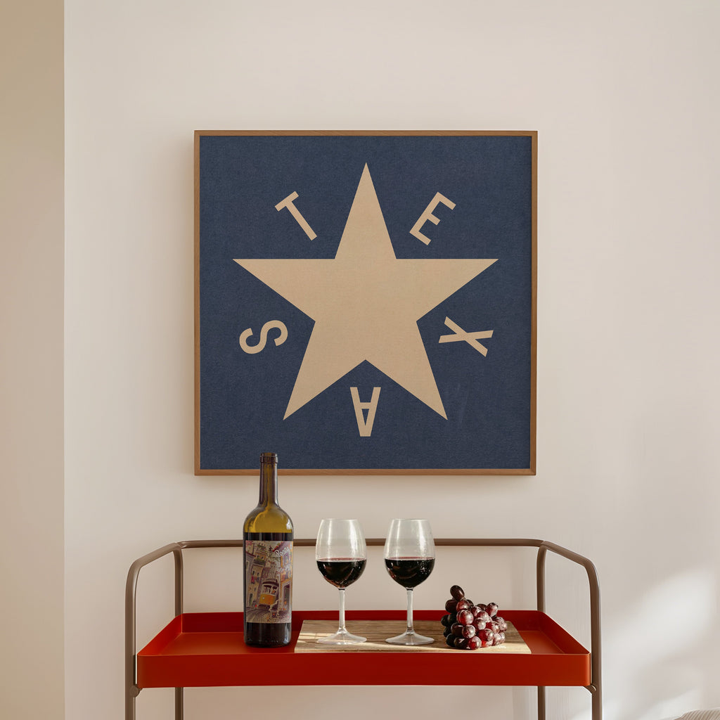 Dezavala Star Texas Flag Art Print Poster
