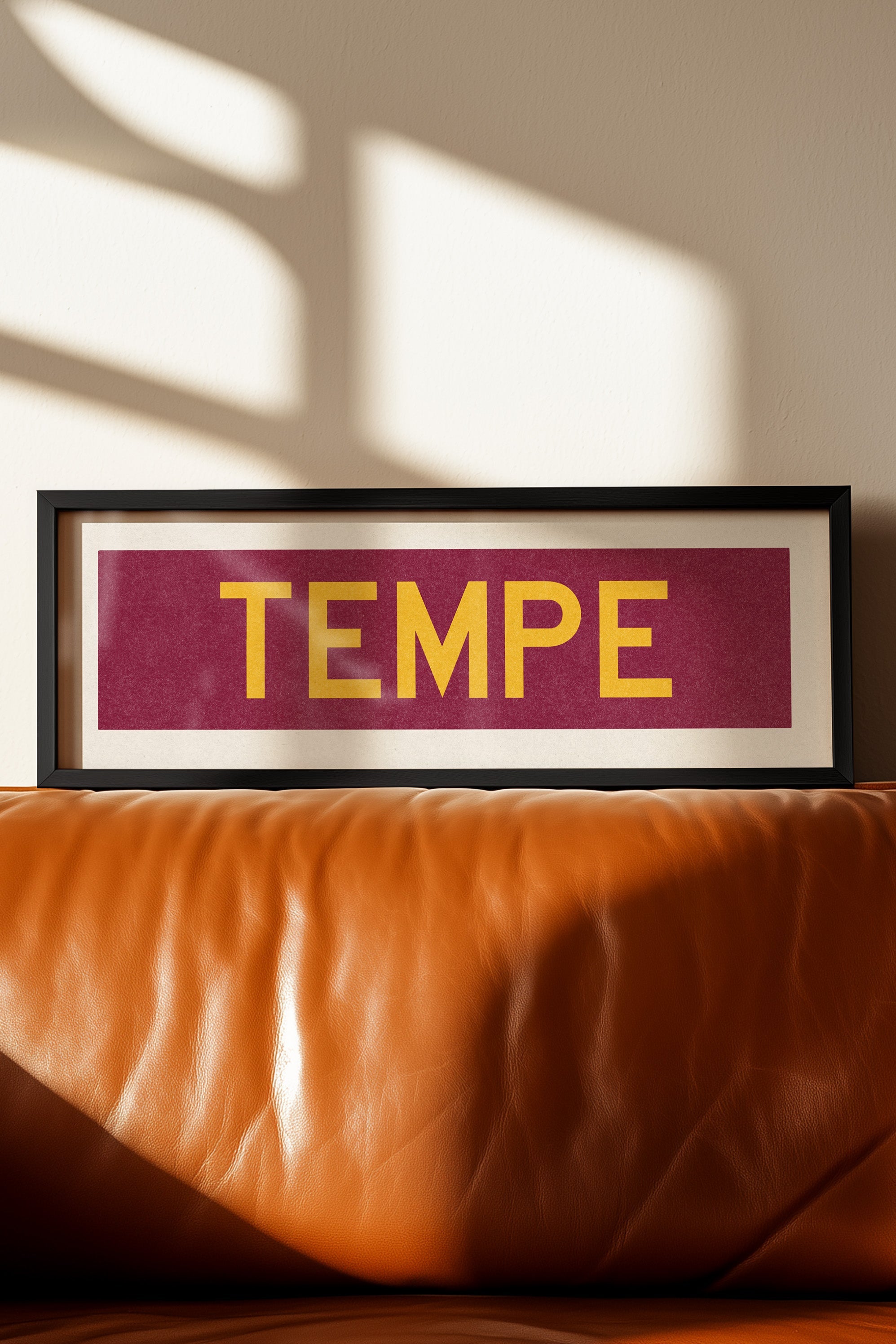 Framed Tempe Maroon Bus Scroll
