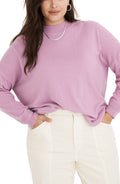 Madewell Ashbury Mock Neck Sweater in Vibrant Lilac, Size Medium