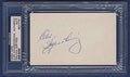 Alex Wojciechowicz Lions Signed 3x5 Index Card PSA/DNA 132690