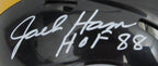 Jack Ham HOF Signed/Insc Black Speed Mini Helmet Steelers Becket Witness 192376