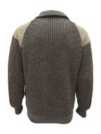 Crofter Chunky 1/4 Zip Neck Sweater - Harris Tweed Patches