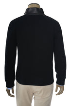 Manrico Cashmere Zip-Up Leather Panel Jacket