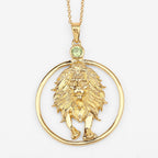 0.24 Carat Genuine Peridot .925 Sterling Silver Pendant