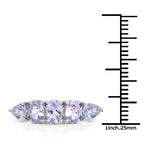 2.33 Carat Genuine Tanzanite .925 Sterling Silver Ring
