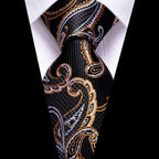 Rolan Handmade Silk Tie // Black + Gold