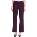 Calvin Klein Womens Petites Modern Fit Mid-Rise Pants Purple 12P