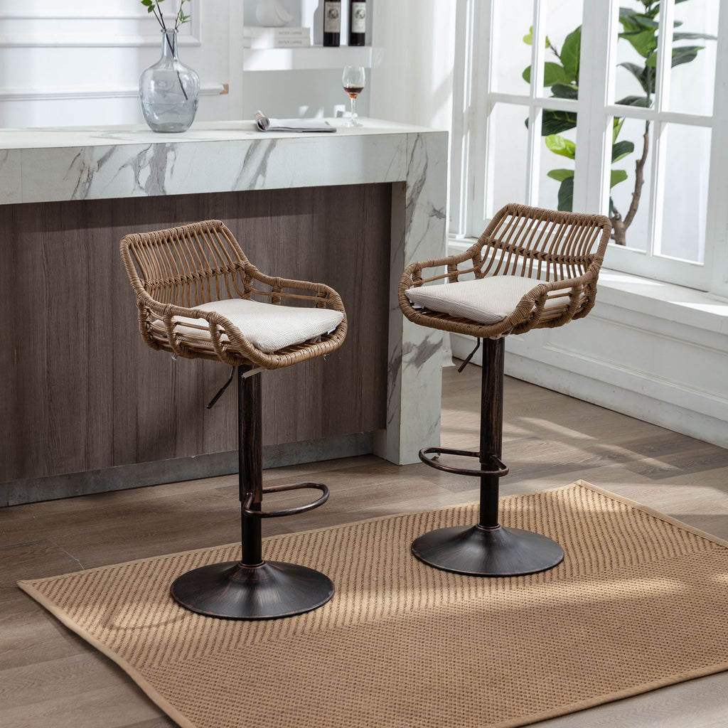 Modern Swivel Bar Stools Adjustable Counter Chairs