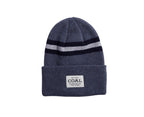 Coal Headwear Recycled Uniform Beanie Heather Navy Stripe