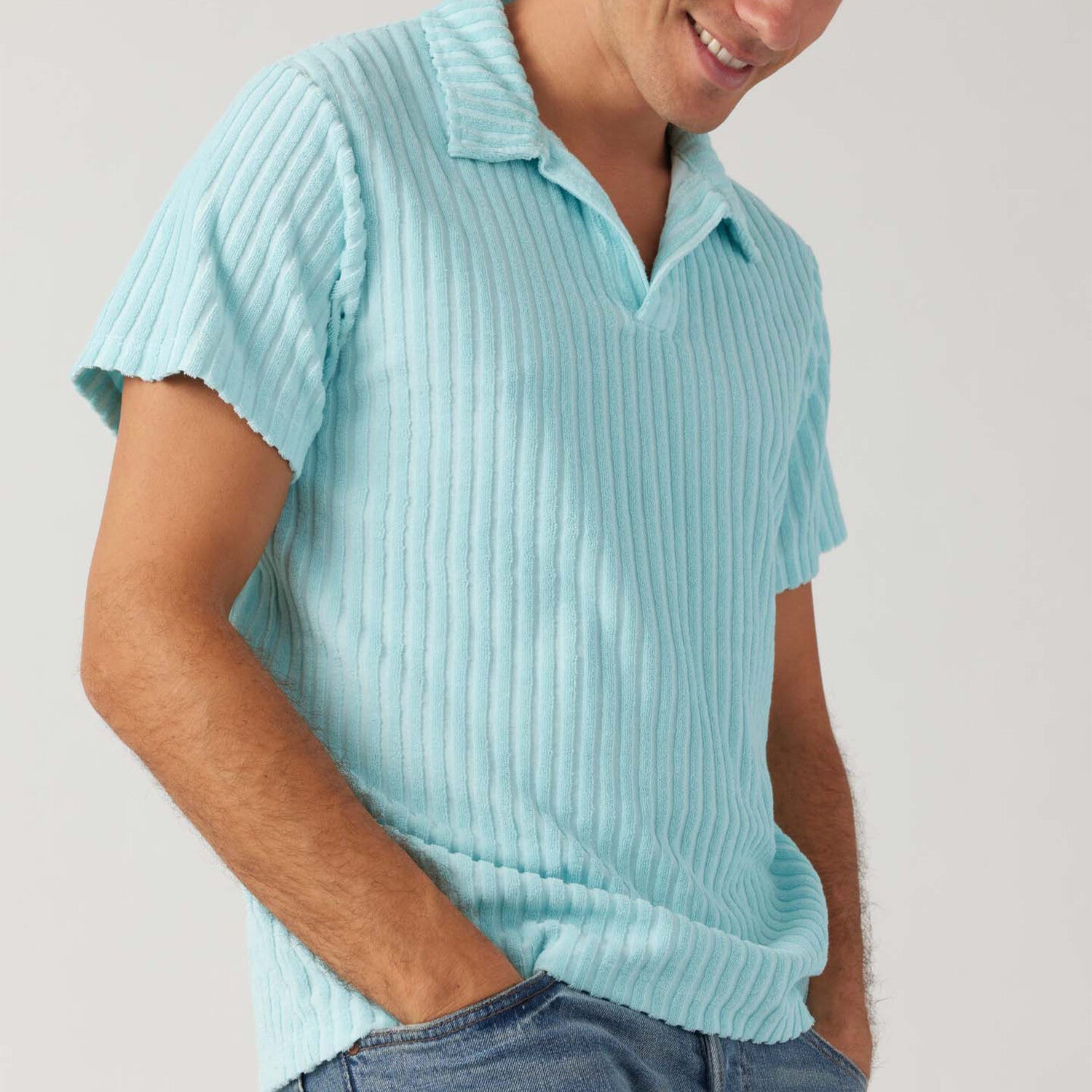 Riviera Terry Polo //  Light Blue