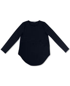 Alfani Womens Blouse Deep Long Sleeve Curved Hem Black XXL