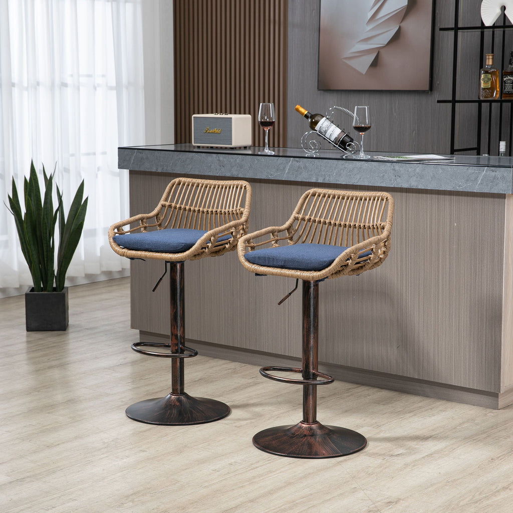 Modern Swivel Bar Stools Adjustable Counter Chairs