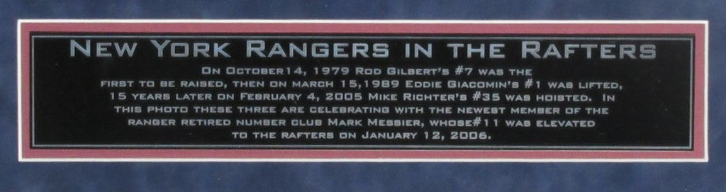 Rangers Framed Photo Retired Numbers Richter Gilbert Messier Giacomin Steiner