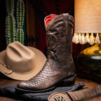 Western Collection Kansas // Python Leather Cowboy Boot // Brown