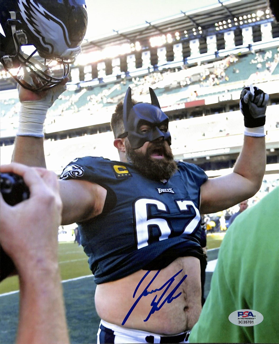 Jason Kelce Signed/Autographed 8x10 Photo Philadelphia Eagles PSA 190043