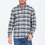 Sean Long Sleeve Checked Pocket Shirt // Green