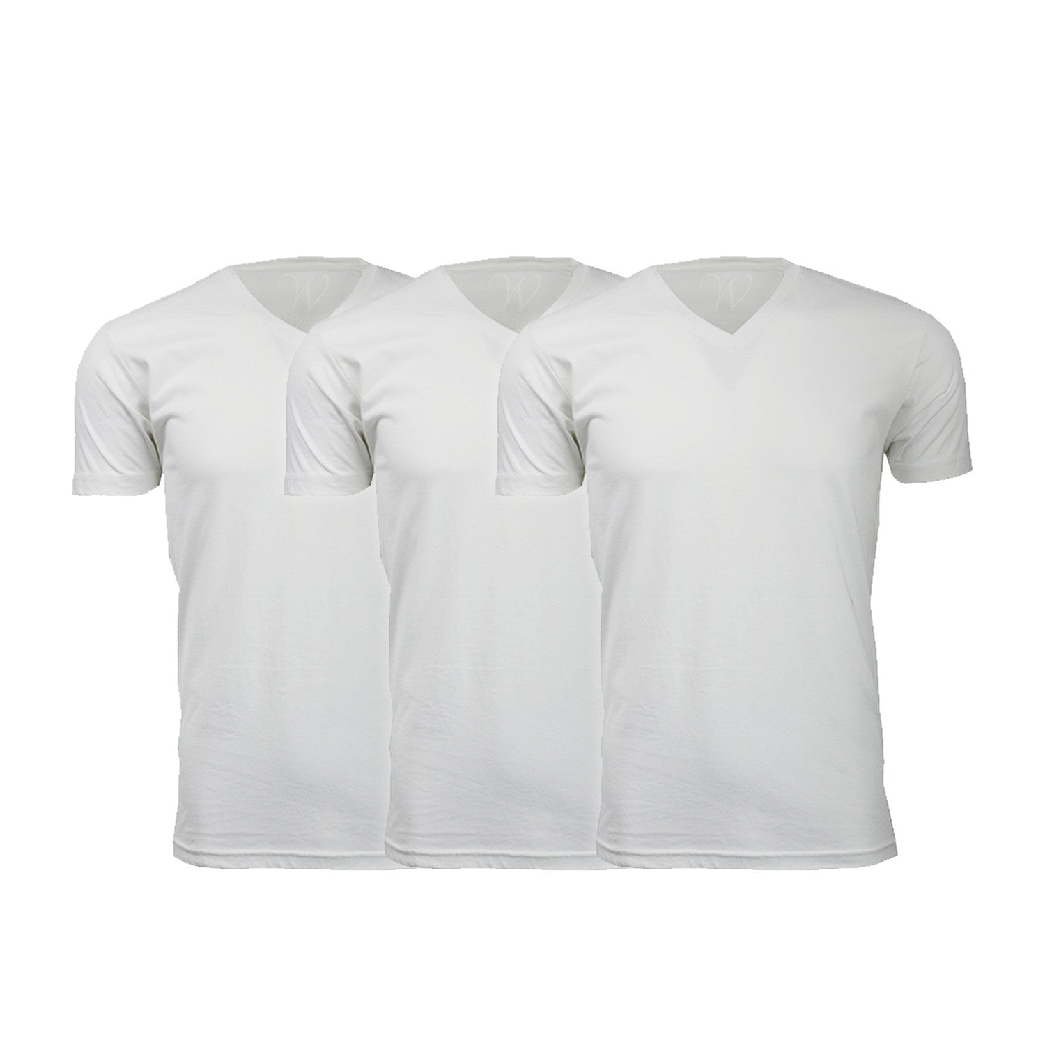 Ultra Soft Sueded V-Neck // White // Pack of 3