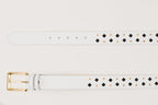 The Infanta White Spike Leather Belt