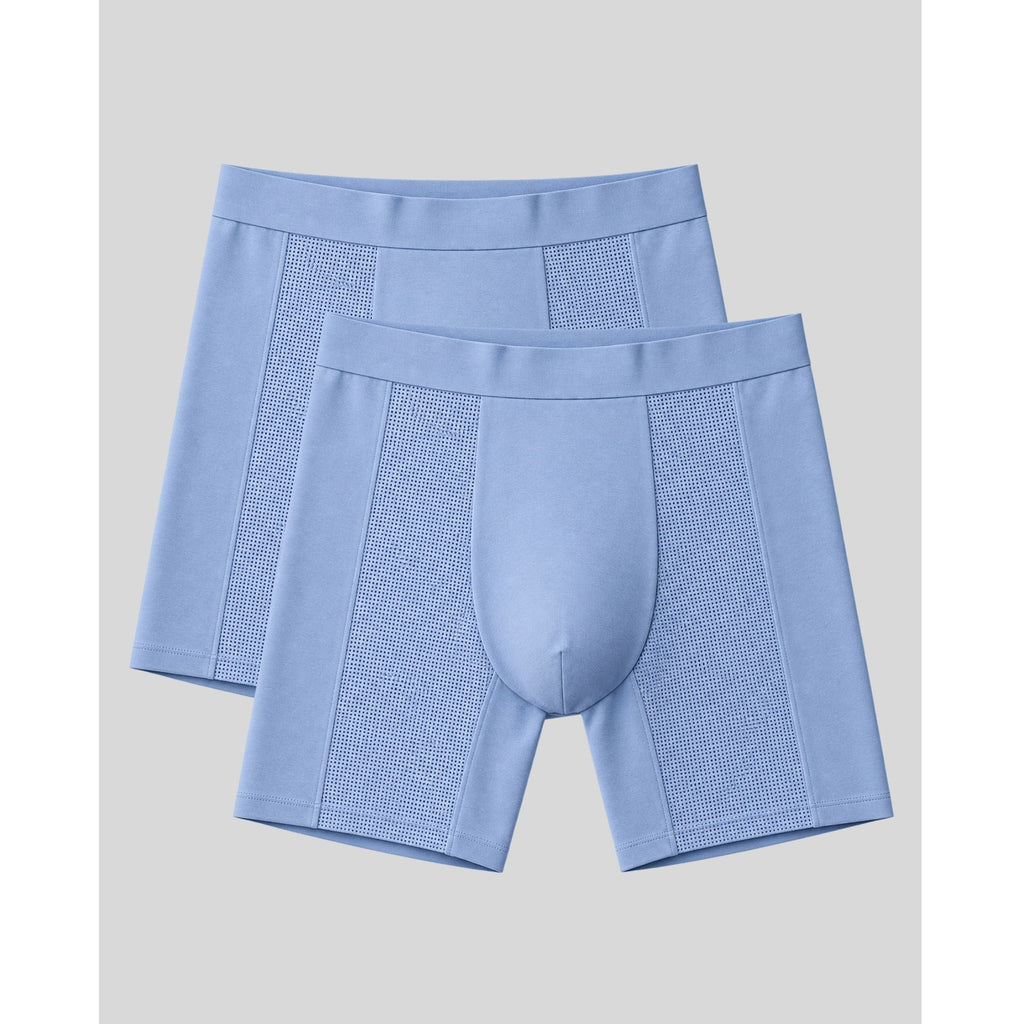 SilkCut Men’s Mesh Modal Performance Boxer Briefs - 2 Pack