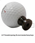 Golf Ball Lamp Finial, White, 2.25"h