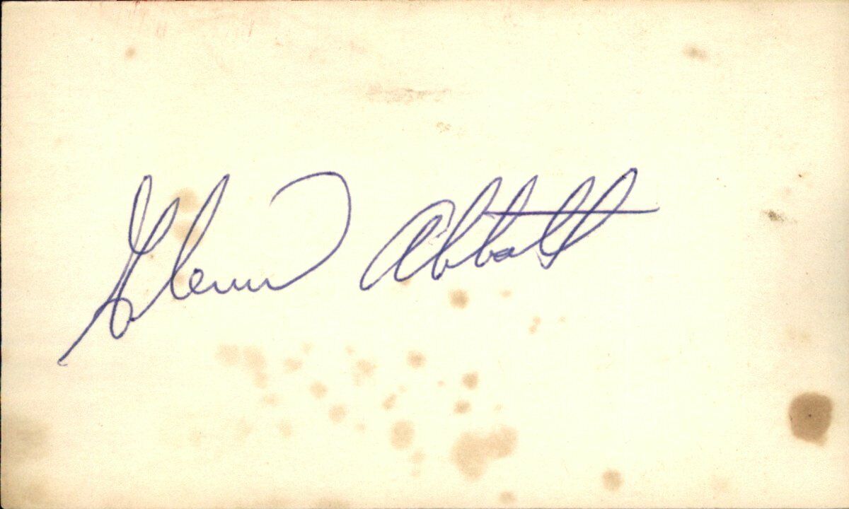 Glen Abbott Seattle Mariners Signed/Autographed 3x5 Index Card 162630