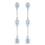 2.16 Carat Genuine Blue Topaz .925 Sterling Silver Earrings