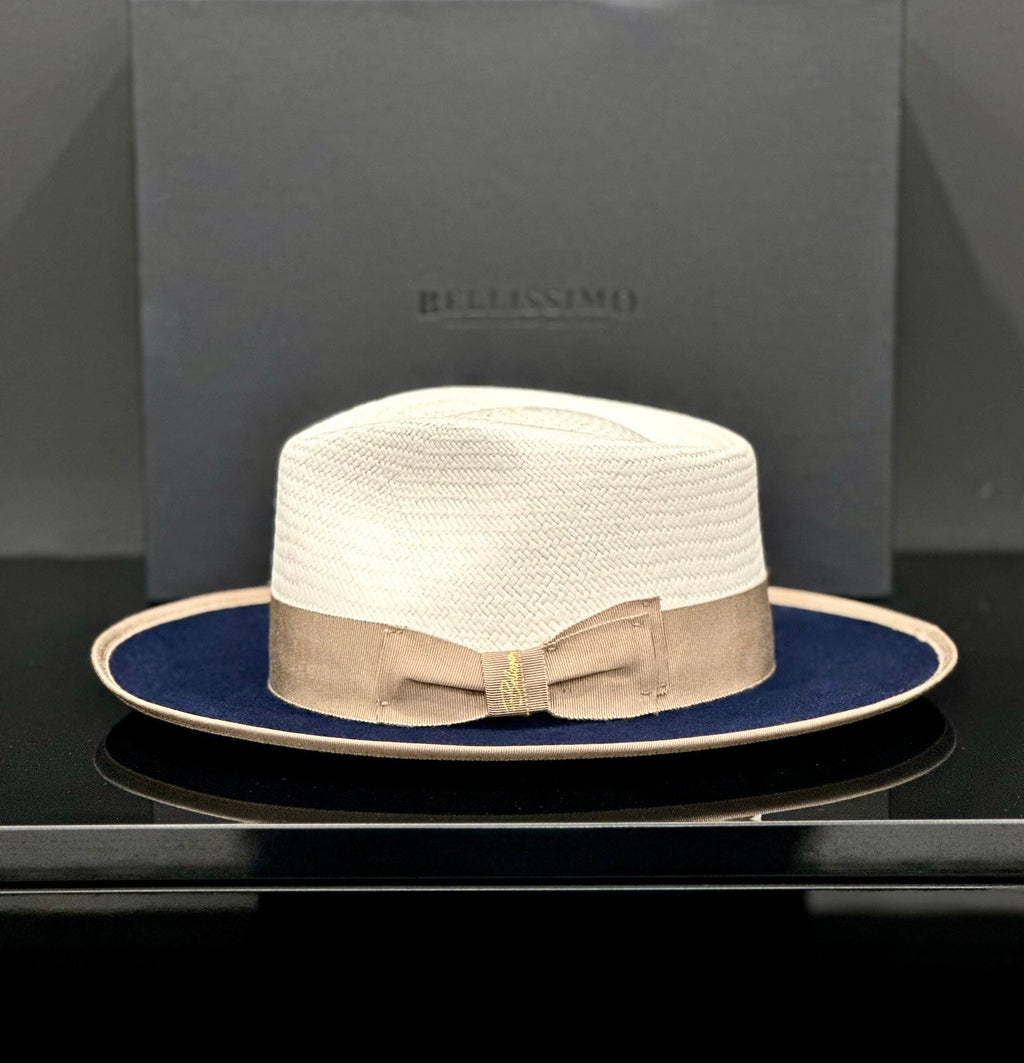 Bellissimo Exclusive Panama and Felt Two Tone Fox [Sapphire Blue]
