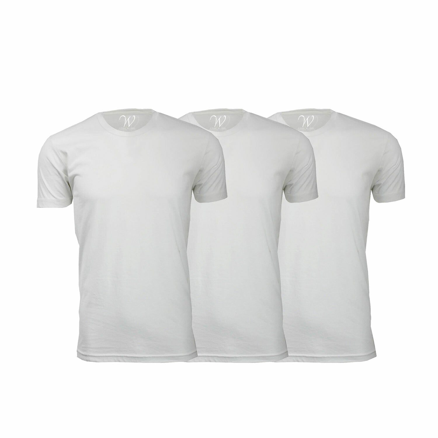 Ultra Soft Sueded Crewneck T-Shirts // White // Pack of 3