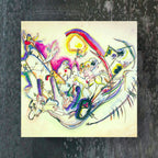 Kandinsky Series Glass Print // Horseriding Abstract