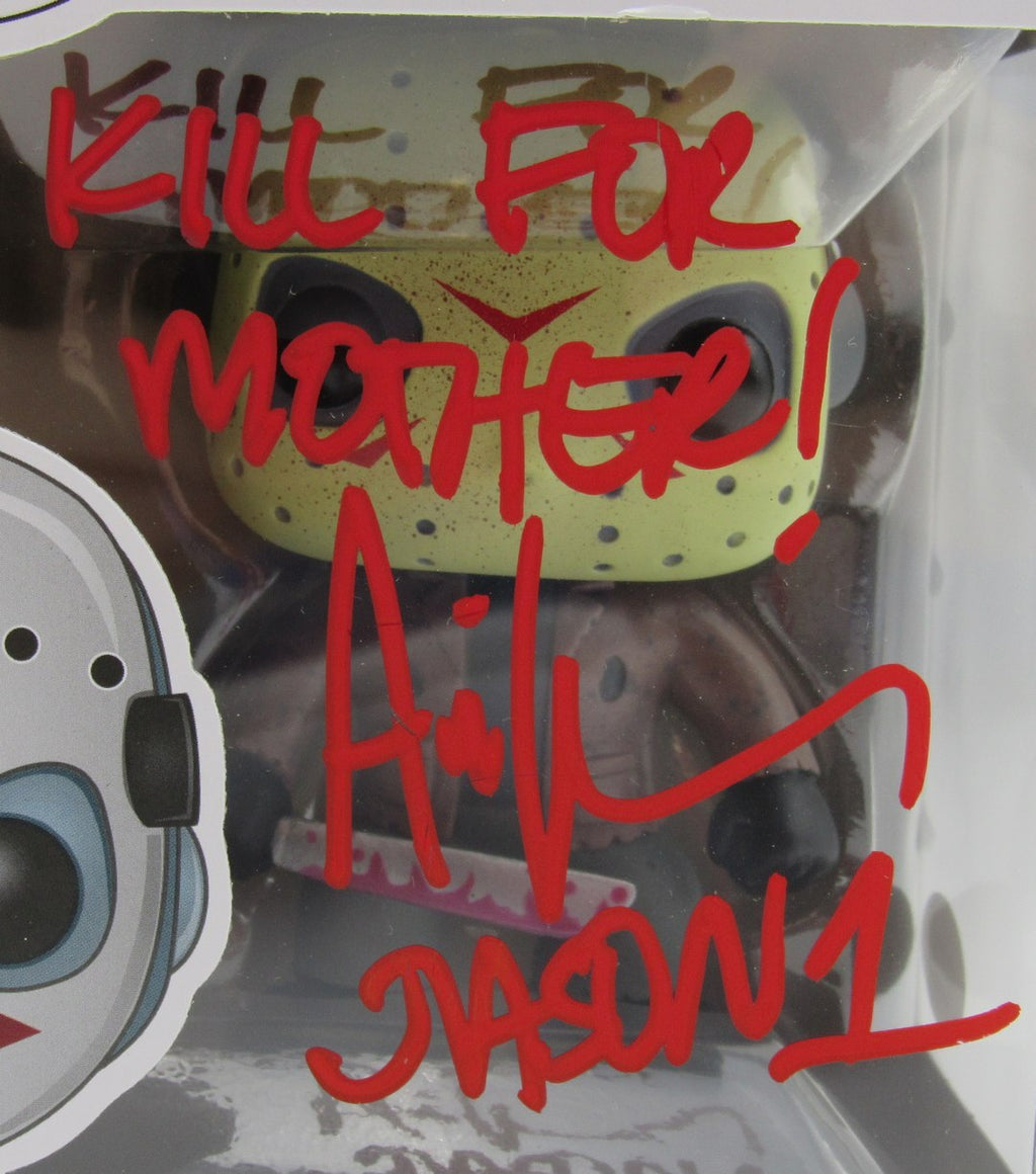Ari Lehman Signed/Insc Funko Pop! #01 "Friday the 13th" Signed in Red JSA 190712
