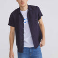 Canne Linen Short Sleeve // Navy