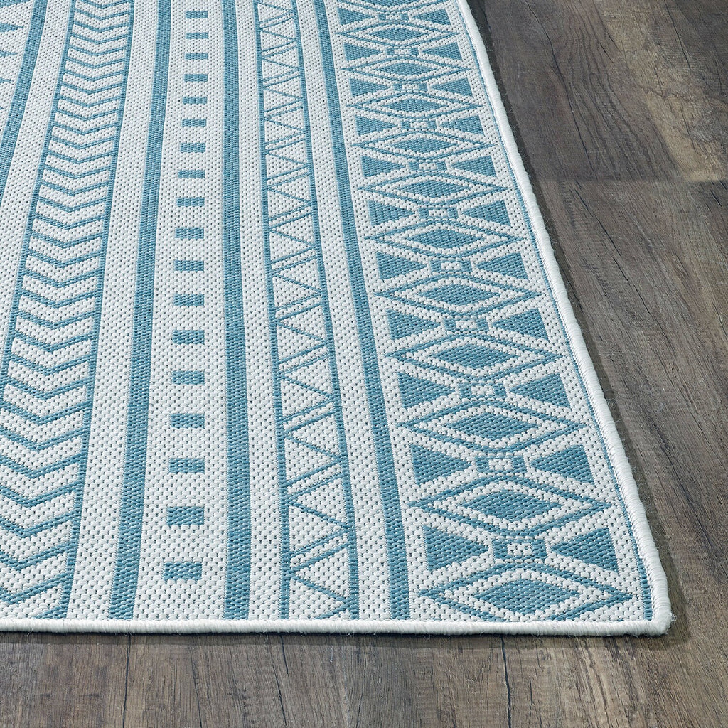 Provo Natura - Machine Woven Performance // Ivory/Aqua - Botanical